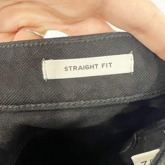 Selected Femme Kate Straight Leg Jeans With High Waist In Black NWT Size 30x32 - Picture 11 of 11
